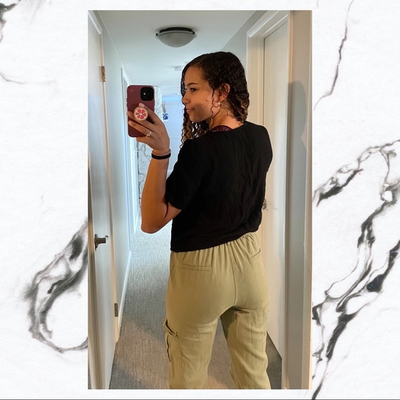 Black Button Down Blouse - Picture 2 of 6